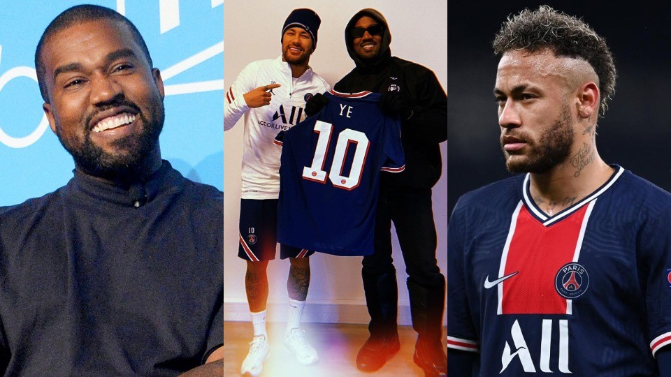 Neymar Gifts Kanye West Custom Jersey At Meeting In Paris, 'Legend'